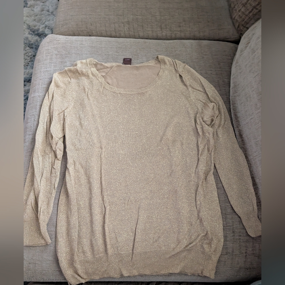 Pink Tartan Gold Shine Sweater